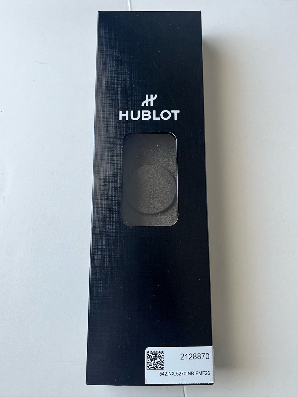 Hublot Black Branded Watch Packaging with Window Panels